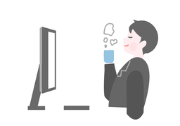 kick backのイラスト